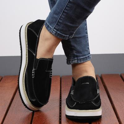 China New fashion trend spring summer large size casual board slip shoes female single canvas shoes for sale