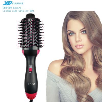 China Household Original Factory Custom Logo Hot Combs Heated Hair Dryer Straightening Brush With Low Moq for sale