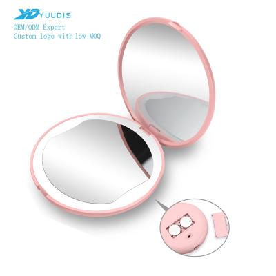 China Magnifying new products proceed lightly handheld mirror with led for sale