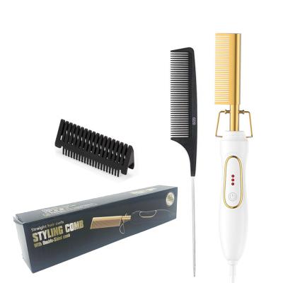 China OEM Home Hair High Heat Hot Press Straightening Comb Heated With Factory Price for sale