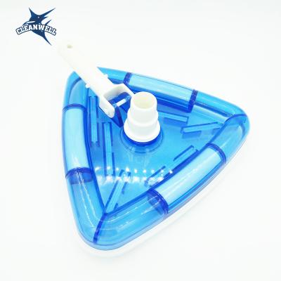 China Cleanwell Plastic Transparent Classic Triangle Shaped Weighted Pool And Spa Vacuum Swivel Head for sale