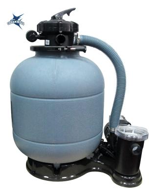 China Plastic Surface Cleanwell Plant Blue Color And In-ground Filtration System 12 Inch Sand Filter With Combo Pump for sale