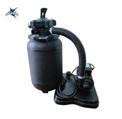 China Plastic Surface Cleanwell Factory Black Color And In-Ground Filtration System 10 Inch Sand Filter With Combo Pump for sale