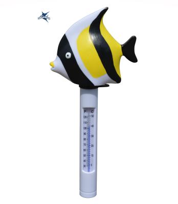 China High Quality Eco-friendly Cleanwell Cute Plastic Fish Design Animal Floating Swimming Pool Thermometer for sale