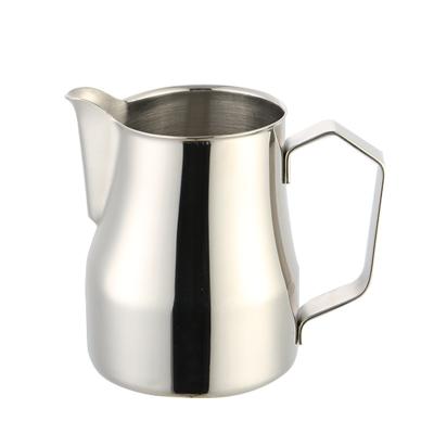 China Sustainable Stainless Steel Milk Pot / Boiling Milk Pot / Milk Coffee Latte Foaming Garland Cup for sale