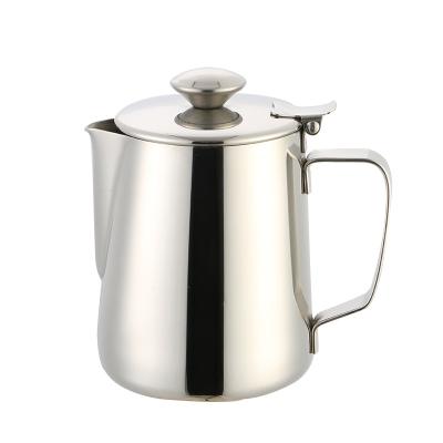 China Amazon Sale Stainless Steel Milk Frothing Pitchers Viable Hot Creamer Garland Cup Milk Frothing Pitchers for Espresso Machines for sale