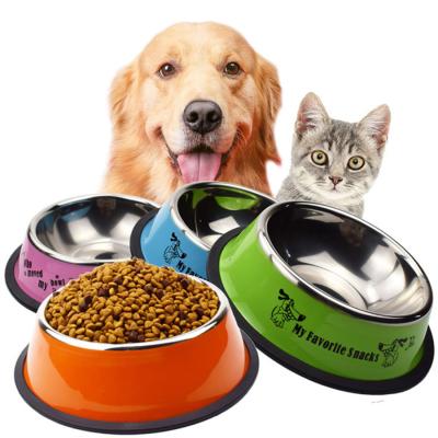 China Sustainable Stainless Steel Pet Food Feeder Bowl With Silicone Based Fun Sound Feeder for sale