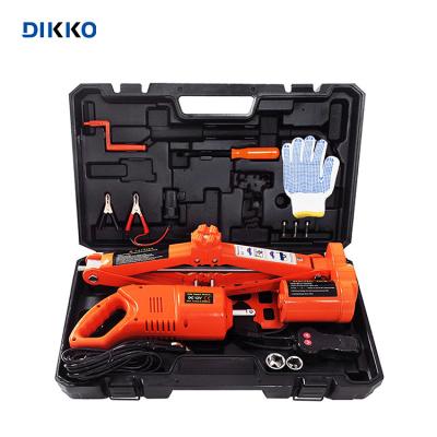 China Auto Repair Tools Portable 3 in 1 Electric Electric Scissor Jack 1T 2T 3T Car Scissor Jack With Impact Wrench 12volt for Car Pickup for sale