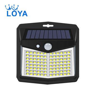 China Residential Water Proof Solar Panel Induction Wall Light Heatproof 3 Sides Glow Green Energy Garage Wall Solar Panel Powered Wall Light for sale