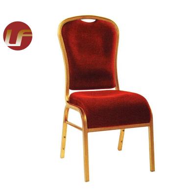 중국 Foshan Furniture Wholesale Price Capacity Stacking Tops Hotel Wedding Gold Banquet Stackable Chair 판매용