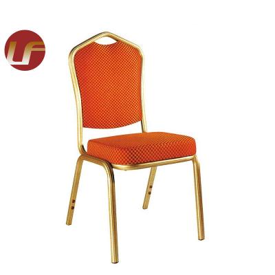 China Capacity high quality stacking steel metal iron hotel furniture wedding banquet hotel stacking chair en venta