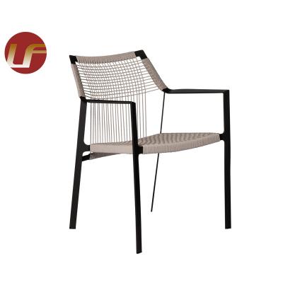 中国 Durable Luxury Garden Furniture Restaurant Used Rope Dining Chair Outdoor Teak Chair 販売のため