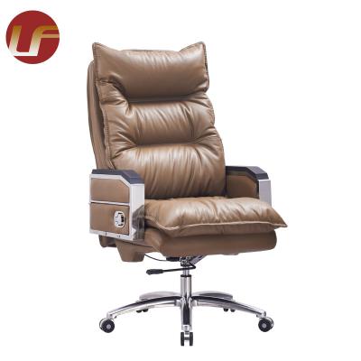 China (Height)Adjustable High Back Desk Chairs Ergonomic Office Executive Synthetic Leather Chair for sale