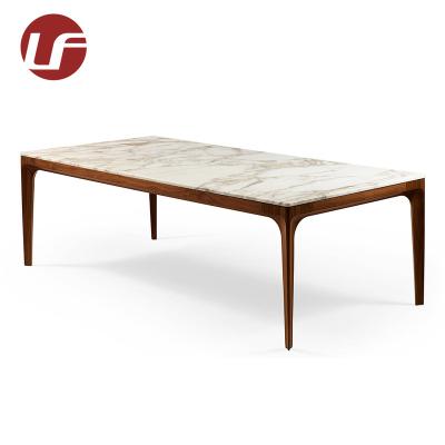 China New Design Durable Hotel Furniture Fancy Travertine Modern Italian Marble Coffee Table à venda