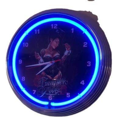 China Girl antique sexy modern logo style neon clock, gift neon clock, promotional neon clock for sale