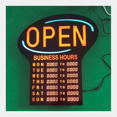 China Buildings Led Work Hour Schedule Open Sign , Business Time Display Led Open Sign for sale