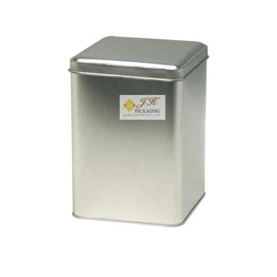 China Storage JH Custom Printing Square Tin Can Empty Tin Cans Tin Container for sale