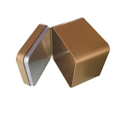 China Eco - Friendly And Recyclable Lush Golden Hardware JH Square Black Tea Metal Tin Case for sale