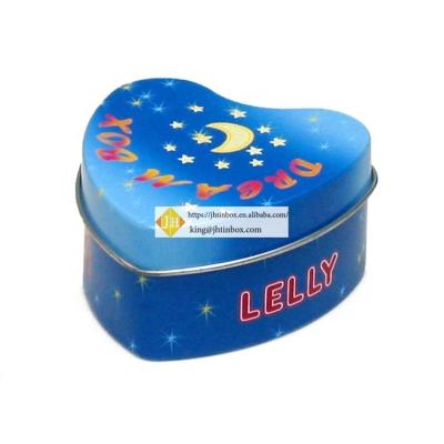 China Promotional JH Food Valentine's Day Heart Shaped Chocolate Candy Metal Tin Box for sale