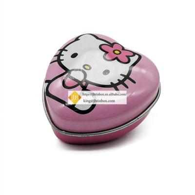 China Gift & Lovely Craft JH Heart Shape Mini Small Pill Tin Box for sale