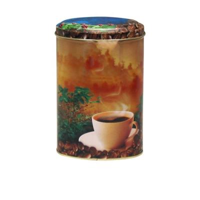 China New Promotional JH Food Coffee Tea Tin Can Decorative Oval Box for sale