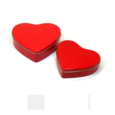 China Gift & Eco-friendly Craft JH 2 Count Heart Shape Valentine's Day Chocolate Tin Set Nested for sale