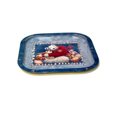 China Household Products JH Well Rated Rectangle Metal Canister Serving Tray for sale