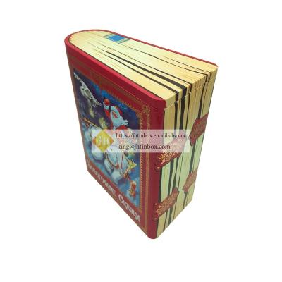 China Eco - Friendly And Recyclable Material JH Rank In Big Design Book Shape Tin Box for sale