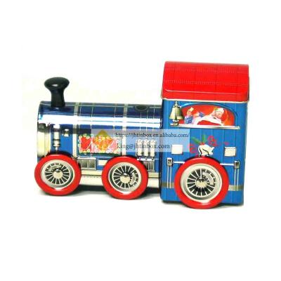 China Beautiful Eco - Friendly And Recyclable Decorative Hardware JH Train Shape Tin Box for sale