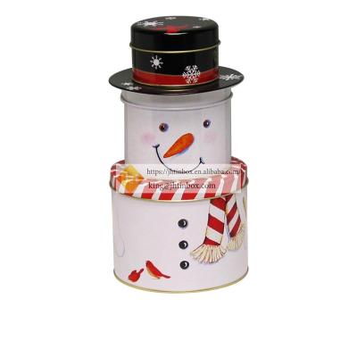 China JH Various Color Christmas Material Eco - Friendly And Recyclable Tin Box For Cookies for sale