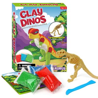 China Educational DIY Toy Set Best Selling Education Dinosaur Clay DIY Open Plastic Dinosaur Excavation Kit Dinosaur Clay Toys For Kids for sale