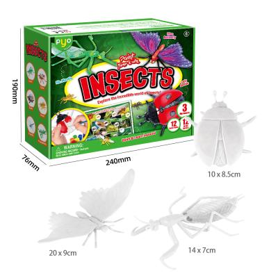 China Plastic Educational Toys For Children Amazing Treasures Dye Diy Kit Paint Set Insects Color Painting for sale