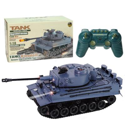 China RC Model Hot Sale RC Tank 2.4G With Light And Launch BB Bomb German Miniature Tiger 1/18 Small Tank RC Toy Tank for sale