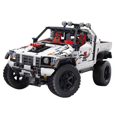 China Toy Intelligence Remote Voice App Control RC Off Road Car Monster Truck Technic Electronic Car Toys Building Blocks Set for sale