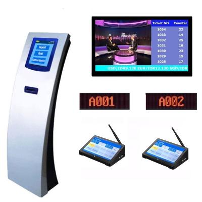 China Hospital / Clinic Cable Service Counter Queue Ticket Dispenser Kiosk System With 7