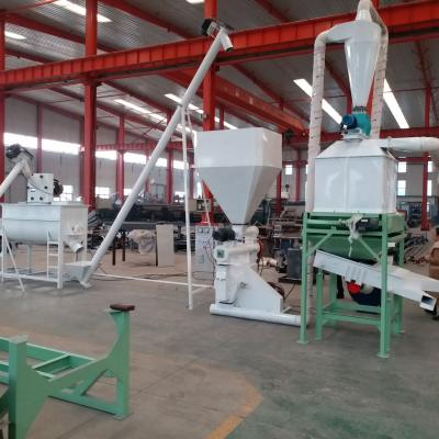 China Plant 1 ton per hour capacity chicken pig animal feed production line, livestock pig fish pellet feed processing machine plant for sale