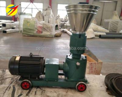 China Easy Operation 500kg Per Hour Poultry Livestock Feed Flat Die Feed Pellet Mill Processing Machine for sale