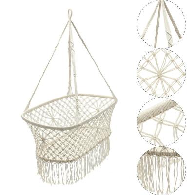 China Convenient / Fun Handmade Woven Baby Cot Hammock Hutch Baby Cot Baby Rope for sale