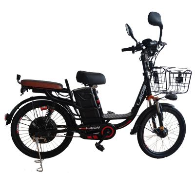 China Carbon Steel 22 Inch Cargo E-Bike Heavy Duty Electric Vehicle Food Transport Bicycle Electric Cargo Bike for sale