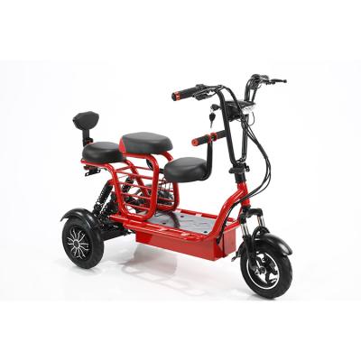 China Passenger factory direct high carbon steel 3 seats folding new electric tricycle for sale