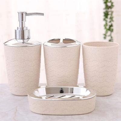 China Sustainable Factory Directly Supply Good Price Shampoo Conditioner Bottles Luxury Bathroom Accessories Set for sale