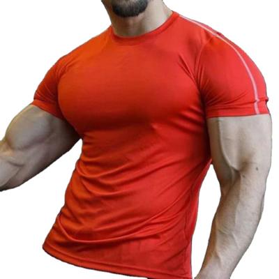 China Wholesale Fashion OEM Casual Breathable Slim Fit Plus Size Blank Compression T-Shirts For Muscle Men for sale