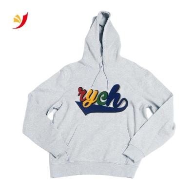 China Breathable French Terry Embroidery Oversized Hoodie Pullover Hoodie Custom OEM Cotton Chenille Terry Chenille Embroidery Hoodies Custom for sale