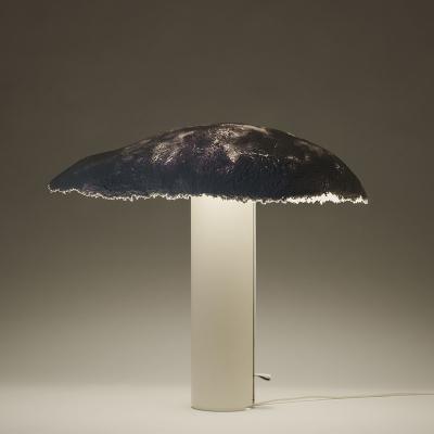 China Modern Indoor Green Light Table Lamps Button To Switch Black Mushroom Light for sale