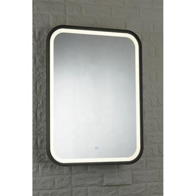 China Simple morden simple black square bath room fram mirror decorative vanity mirror for sale