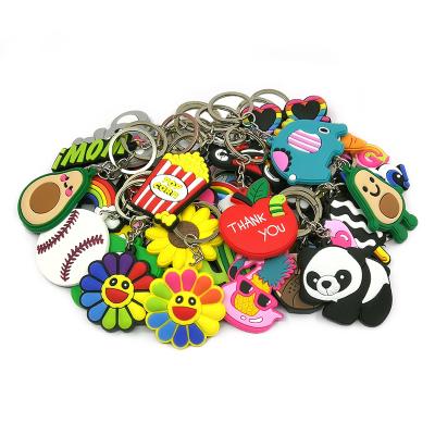 China Key Ring Cover Kids Gift Party Favors Trinkets Soft Key Charm PVC Key Chain Anime Cartoon Key Chain PVC Key Cover for sale