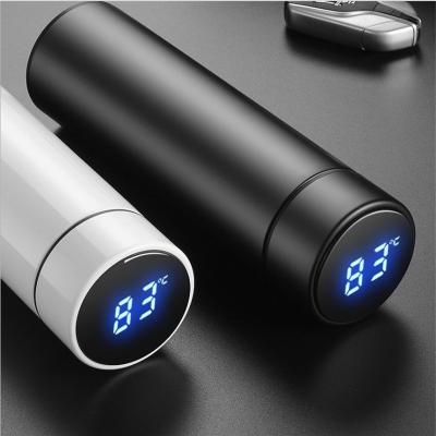 China 2021 PORTABLE new smart water bottle with LED temperature display flask bottle thermo tea cup for sale