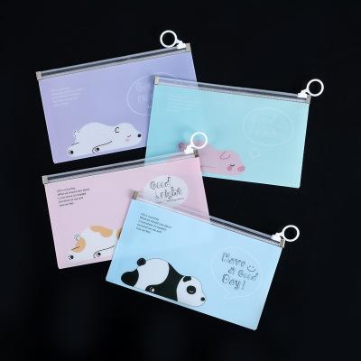 China Cute Cartoon PP Student Zipper Folder Bag Dustproof Stationery Bag Storage Diy Hidden Folder Stored for sale