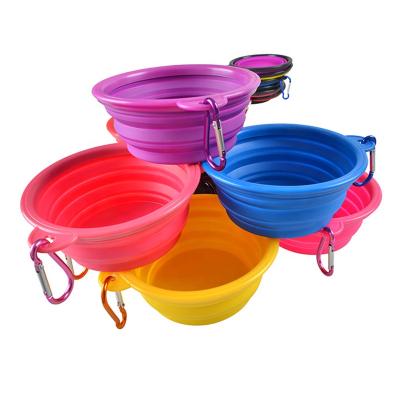 China High Quality Sustainable Silicone Collapsible Travel Dog Feeding Bowl Universal Pet Bowl for sale