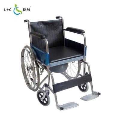 China Elderly Adults Disabled Manual Hospital Wheelchair With Disabled Bedpan for sale